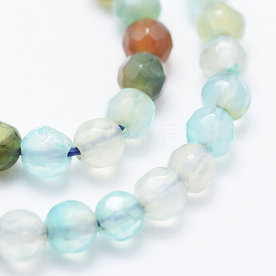 Natural Agate Beads Strands X-G-E469-12P-1