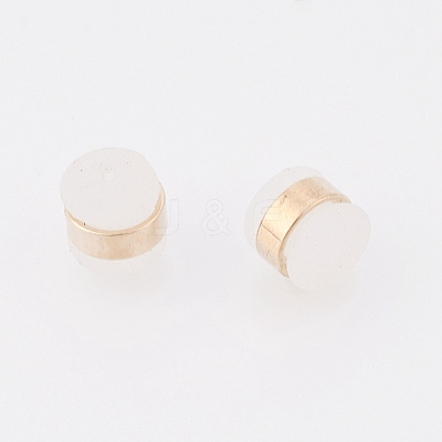 Brass Rubber Ear Nuts X-KK-T025-41G-1