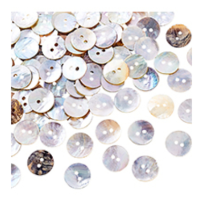 100Pcs Natural Akoya Shell Buttons BUTT-PH0001-41A-1