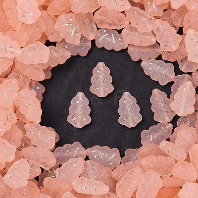 Frosted Transparent Acrylic Beads X1-OACR-P029-04B-03-1