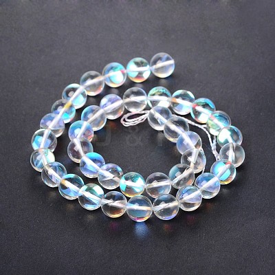 Synthetical Moonstone Round Beads Strands G-M049-6mm-02J-1