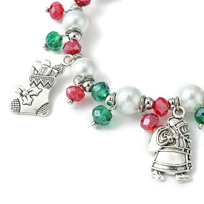 Colorful Glass Beaded Stretch Bracelet BJEW-JB09497-1