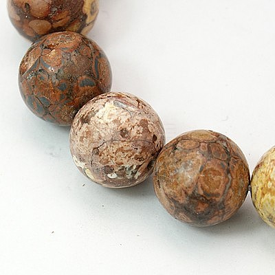 Natural Red Leopard Skin Jasper Beads Strands GSR4mmC066-1