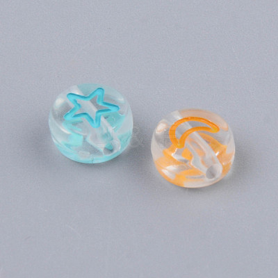 Transparent Acrylic Enamel Beads MACR-S273-35-1
