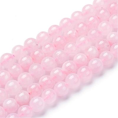 Natural Rose Quartz Beads Strands G-T055-6mm-13-1