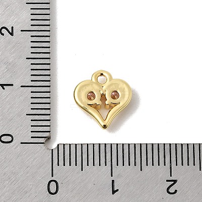 Brass Micro Pave Cubic Zirconia Pendants KK-L258-11G-06-1
