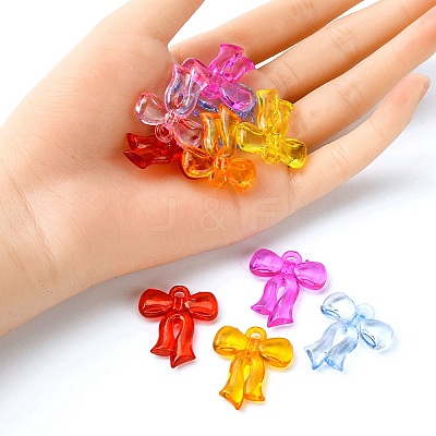 Transparent Acrylic Pendants TACR-YW0001-80-1