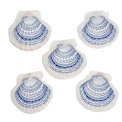 Printed Natural Shell Big Pendants SH-CBA93AD-19H-1