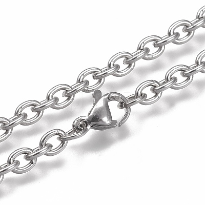 Tarnish Resistant 304 Stainless Steel Cable Chain Bracelets LS-BJEW-H532-01P-1