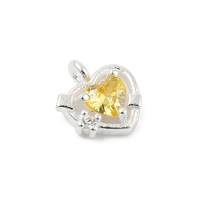 925 Sterling Silver Micro Pave Cubic Zirconia Pendants STER-Q002-02B-1