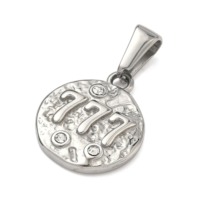 Textured 304 Stainless Steel Pendants STAS-A140-02P-7-1