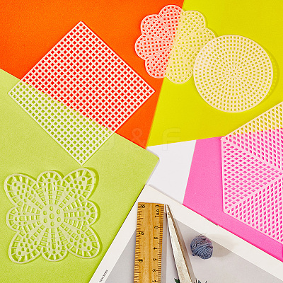 24Pcs 11 Styles DIY Plastic Canvas Shapes DIY-CP0012-41-1