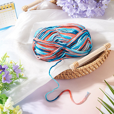 Polyester Fibers Knitting Yarn DIY-TADJ0002-005E-1