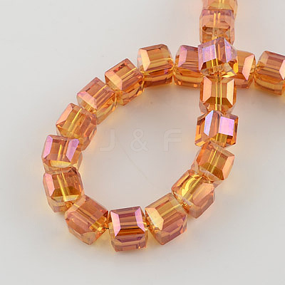 Electroplate Glass Bead Strands EGLA-R064-4mm-04-1