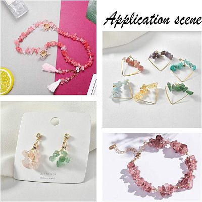 Natural Gemstone and Glass Chip Beads Sets G-NB0001-51-1