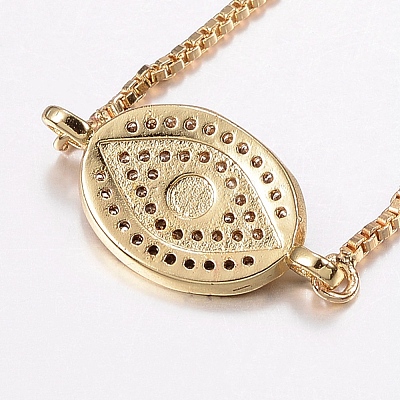 Adjustable Brass Micro Pave Cubic Zirconia Bolo Bracelets BJEW-J180-14G-1