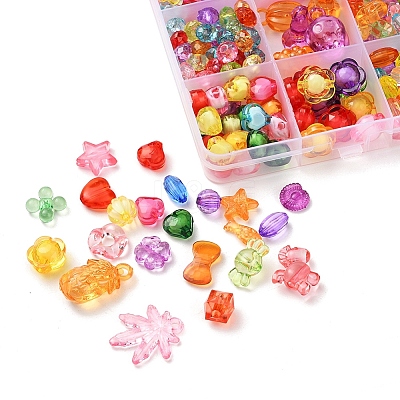 476Pcs 24 Style Transparent Acrylic Beads TACR-YW0001-28-1