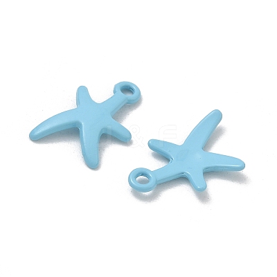 Spray Painted Alloy Pendants AL-CBA5D51-01B-1