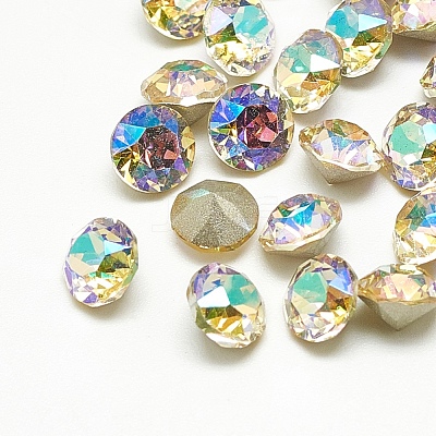 Pointed Back Glass Rhinestone Cabochons RGLA-T110-6mm-001PS-1