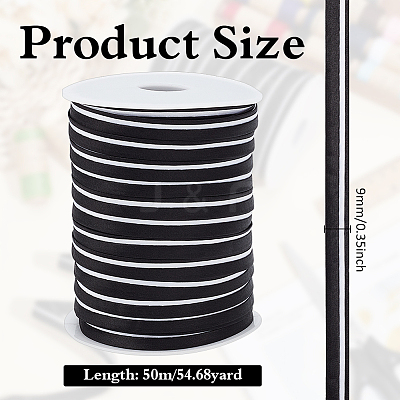 Polyester Satin Piping Ribbon OCOR-WH0091-32C-1