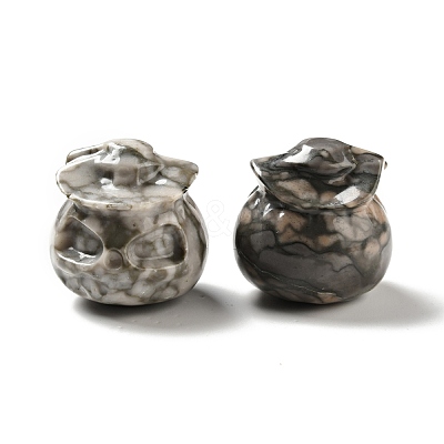 Natural Plum Blossom Jasper Figurines G-C245-06B-1