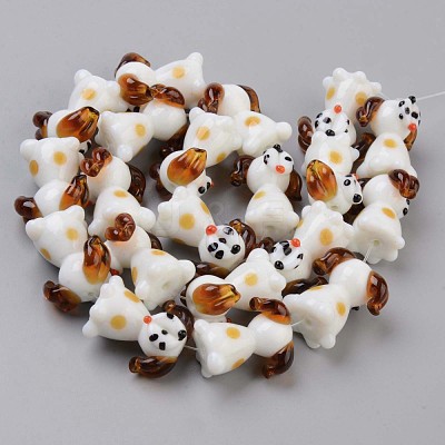 Handmade Bumpy Lampwork Beads Strands LAMP-S194-010-1