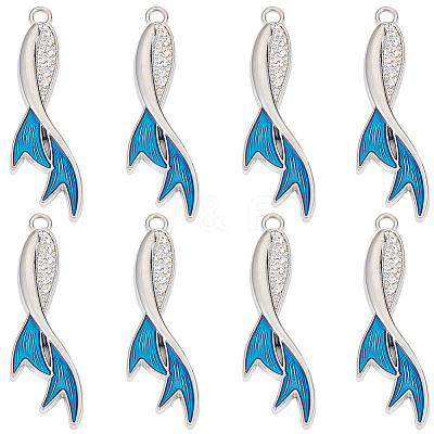 10Pcs Alloy Rhinestone Pendants FIND-SC0007-77-1