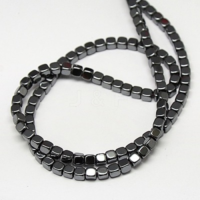Non-magnetic Synthetic Hematite Beads Strands G-J172-4x4mm-04-1