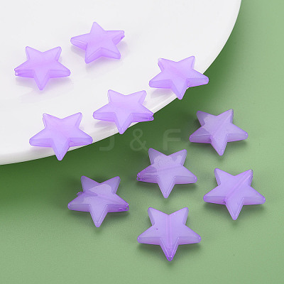 Imitation Jelly Acrylic Beads X-MACR-S373-90-E04-1