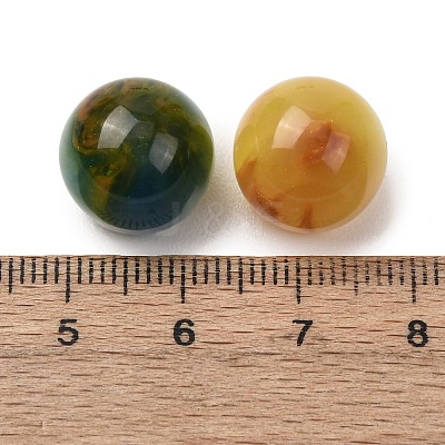 Two Tone Resin & Glitter Powder Cabochons RESI-K033-09-1