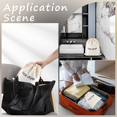 Canvas Cloth Hair Dryer Packing Drawstring Bags ABAG-WH20027-005C-1