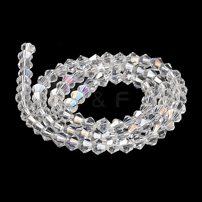 Transparent Electroplate Glass Beads Strands GLAA-F029-2mm-A13-1