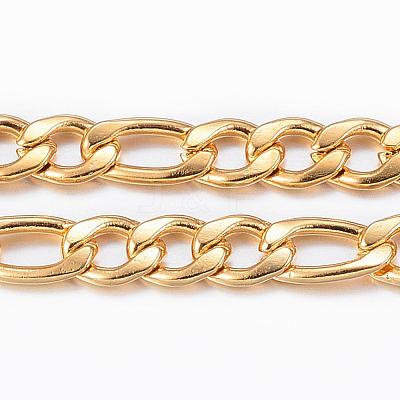 Ion Plating(IP) 304 Stainless Steel Figaro Chains CHS-H009-32G-1