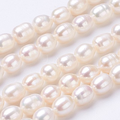 Natural Cultured Freshwater Pearl Beads Strands PEAR-P002-55-01-1