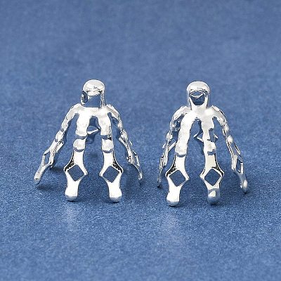 Flower Brass Bead Cap Bails KK-CBA1A60-23B-S-1
