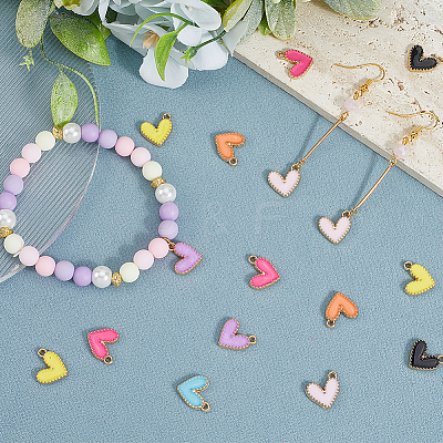 100Pcs Alloy Enamel Charms ENAM-SP0001-05-1