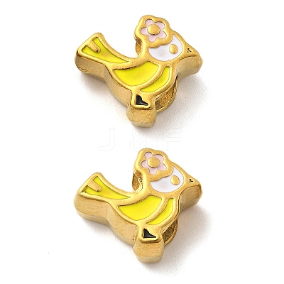 304 Stainless Steel European Beads STAS-D369-01G-1