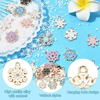 10 Styles Alloy Enamel Pendants ENAM-YW0005-16A-1
