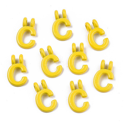 Spray Painted Alloy 2-Loop Link Pendants LS-X-PALLOY-T075-48C-RS-1