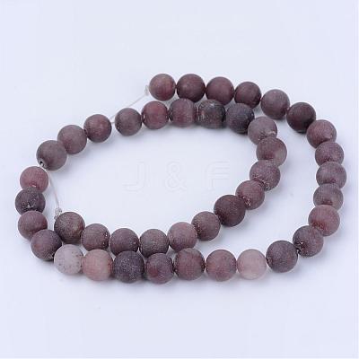 Natural Purple Aventurine Beads Strands G-Q462-10mm-15-1