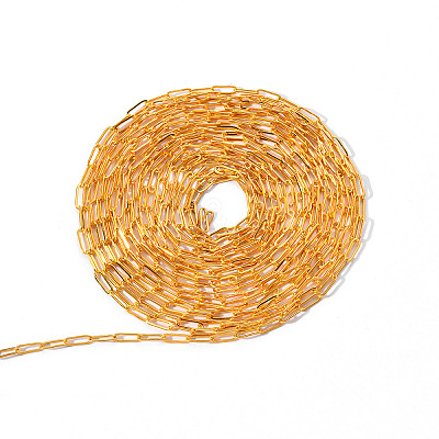 Brass Paperclip Chains CHC-T008-07G-1
