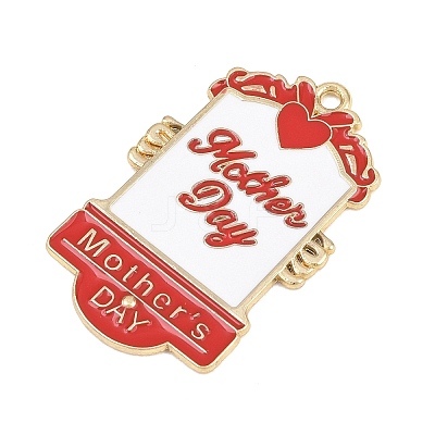Mother's Day Alloy Enamel Pendants FIND-E054-04F-1