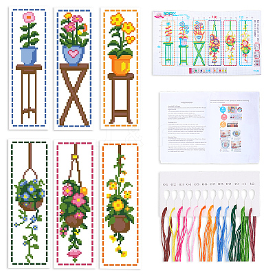 1 Bag Bookmarks Painting Needle Felting Kit for Beginners DIY-CP0013-36B-1