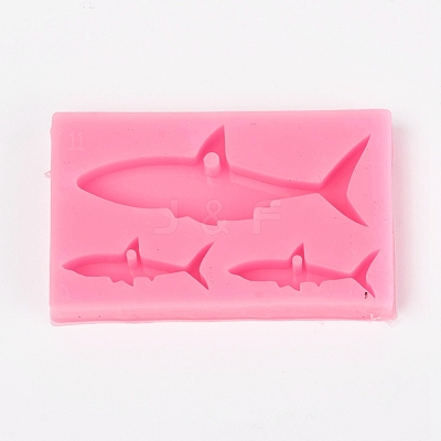 Shark Food Grade Silicone Pendant Molds AJEW-WH0022-22-1