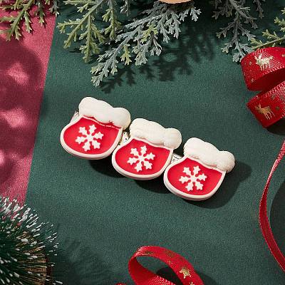 Christmas Theme Resin Alligator Hair Clips PHAR-JH00111-1