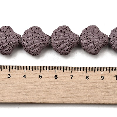 Dyed Natural Lava Rock Beads Strands G-A264-A04-01E-1