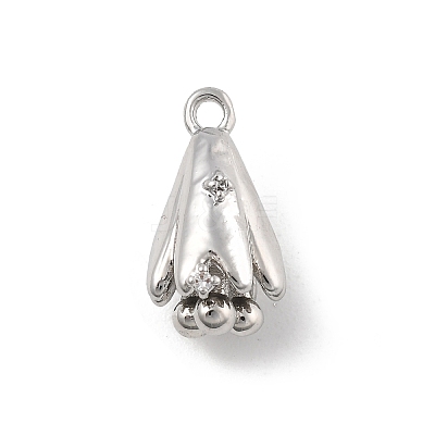 Brass Micro Pave Cubic Zirconia Pendants KK-D283-18P-1