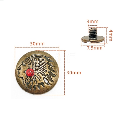 Alloy Decorative Buttons PW-WG1200D-16-1