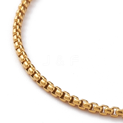 PVD Vacuum Plating 304 Stainless Steel Box Chain Bracelets BJEW-JB05795-1
