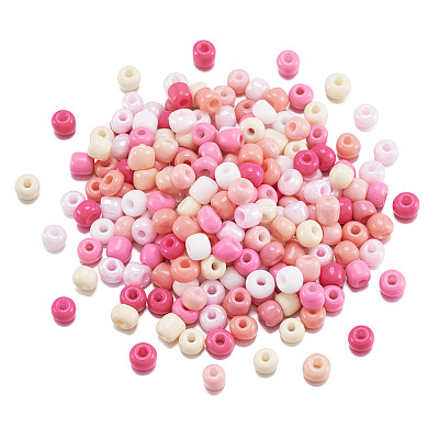 Opaque Glass Round Seed Beads GLAA-TAC0025-07B-04-1